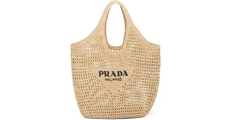 prada straw|Prada raffia tote bag.